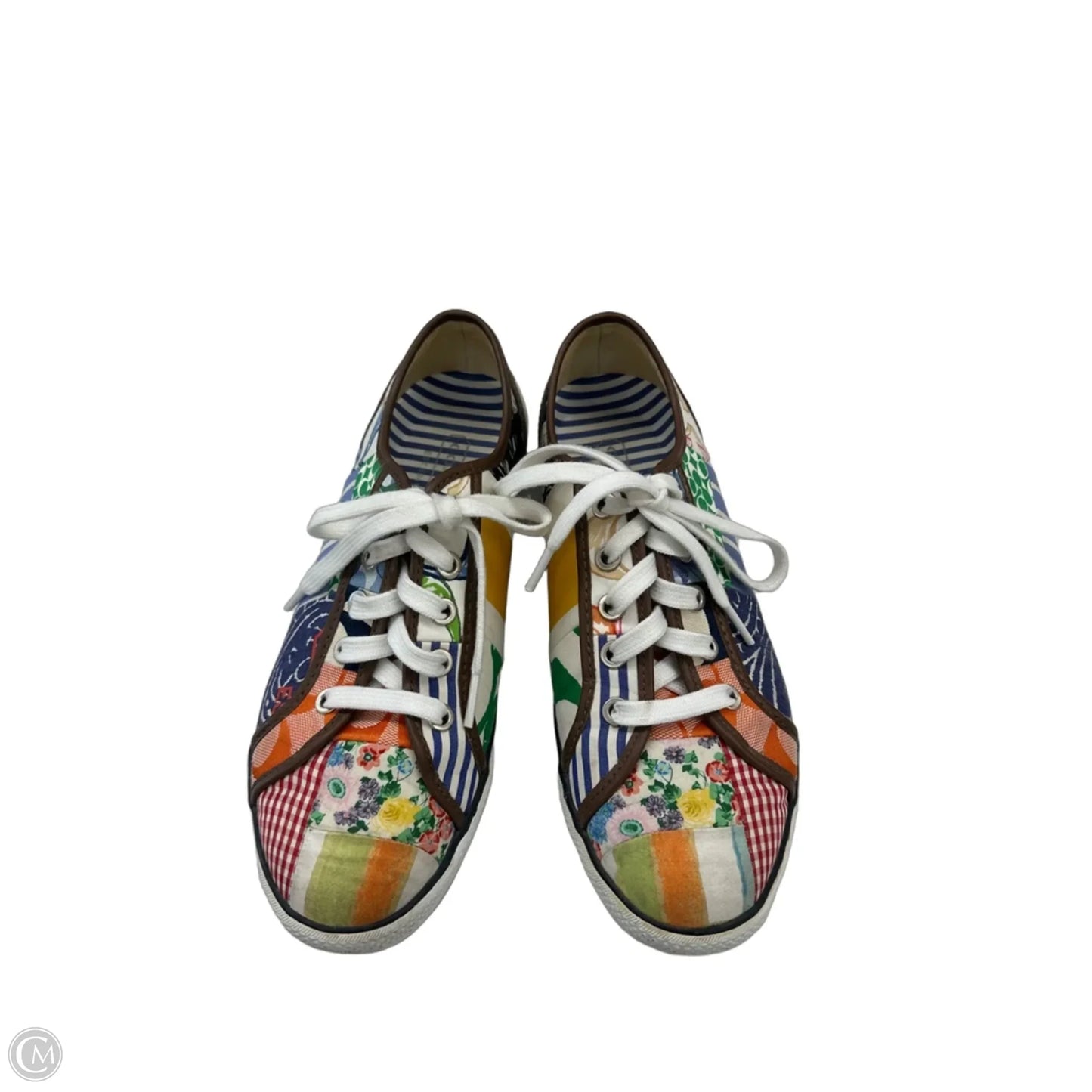 Shoes Designer By Coach In Blue & Orange, Size: 7.5