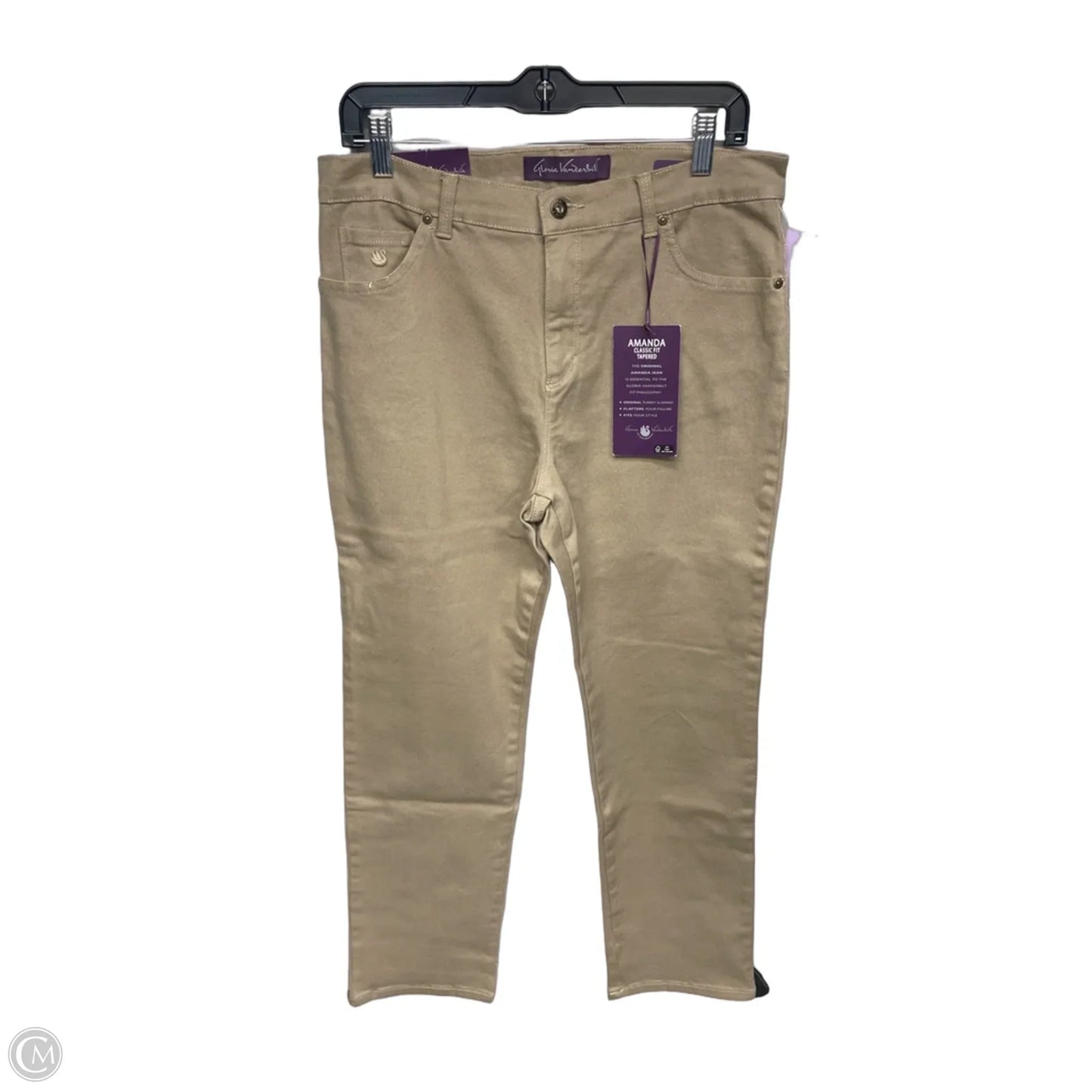 Jeans Straight By Gloria Vanderbilt In Tan, Size: 12p