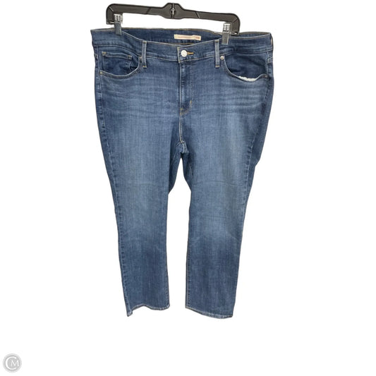 Jeans Straight By Levis In Blue Denim, Size: 18