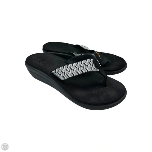 Sandals Flip Flops By Teva In Black, Size: 8