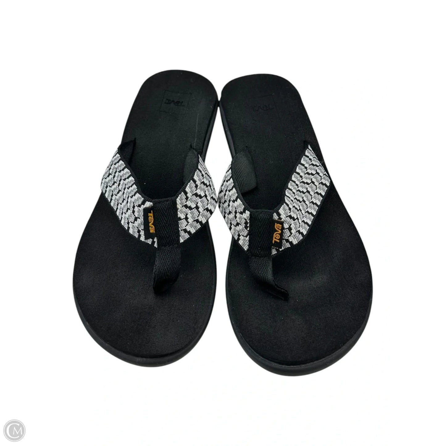 Sandals Flip Flops By Teva In Black, Size: 8