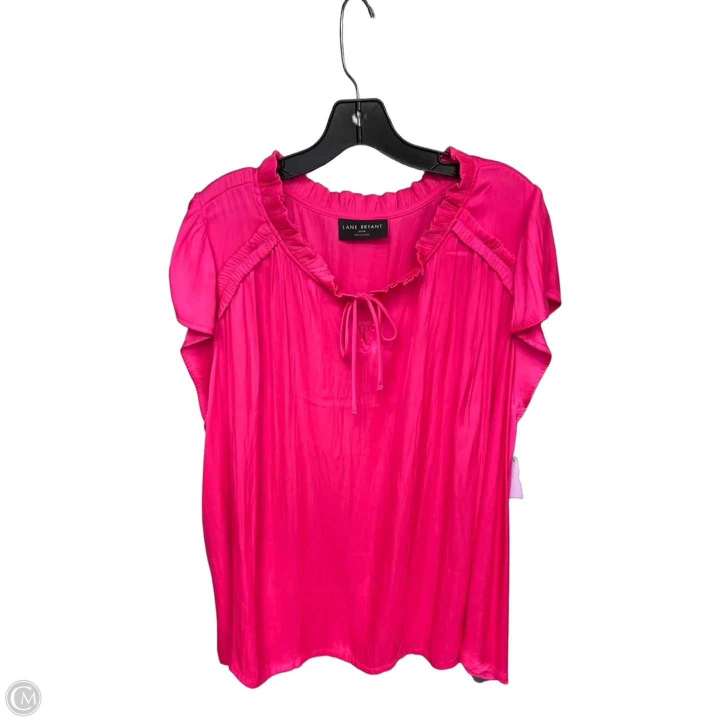 Top Short Sleeve By Lane Bryant In Pink, Size: 4x