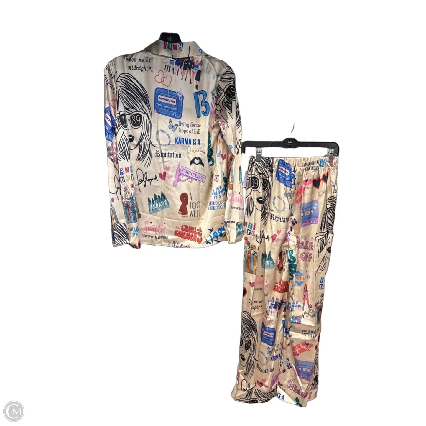 Pants Set 2pc By Clothes Mentor In Blue & Tan, Size: S