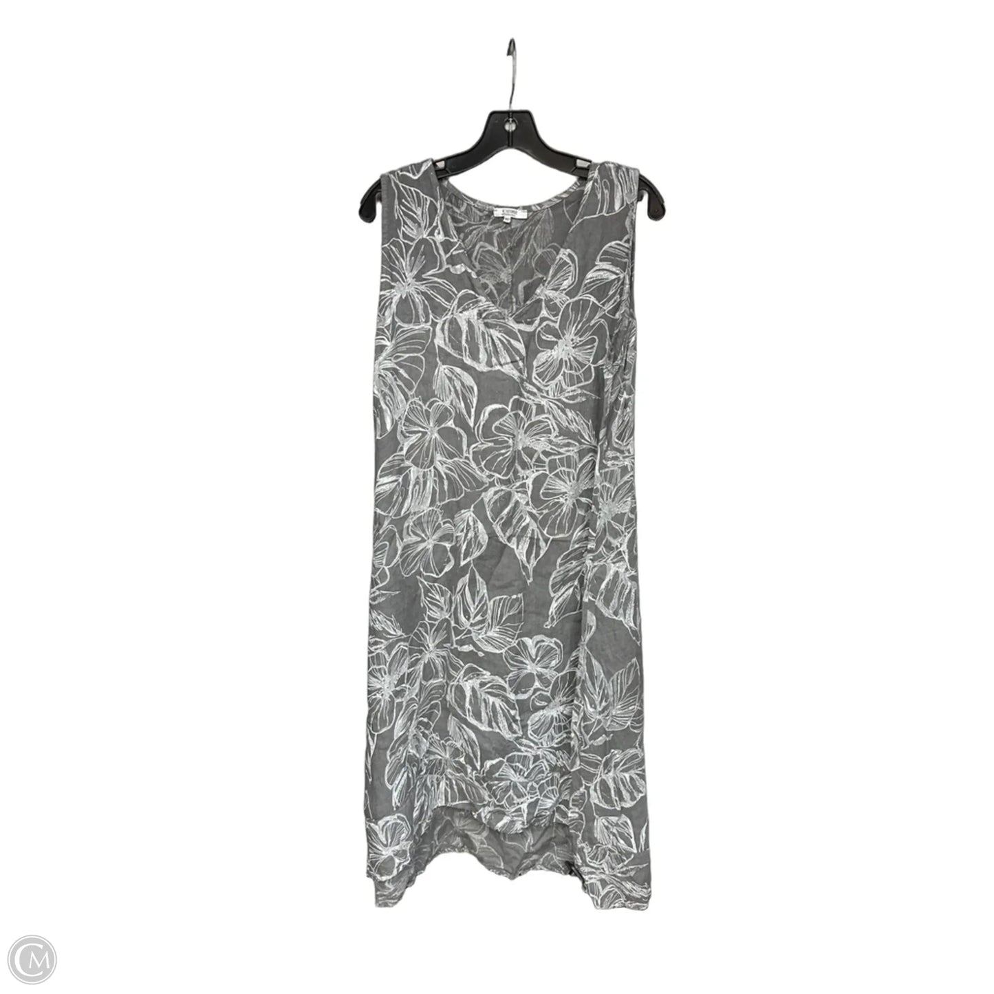 Dress Casual Midi By Clothes Mentor In Grey, Size: Xl