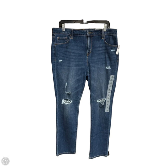Jeans Straight By Old Navy In Blue Denim, Size: 14