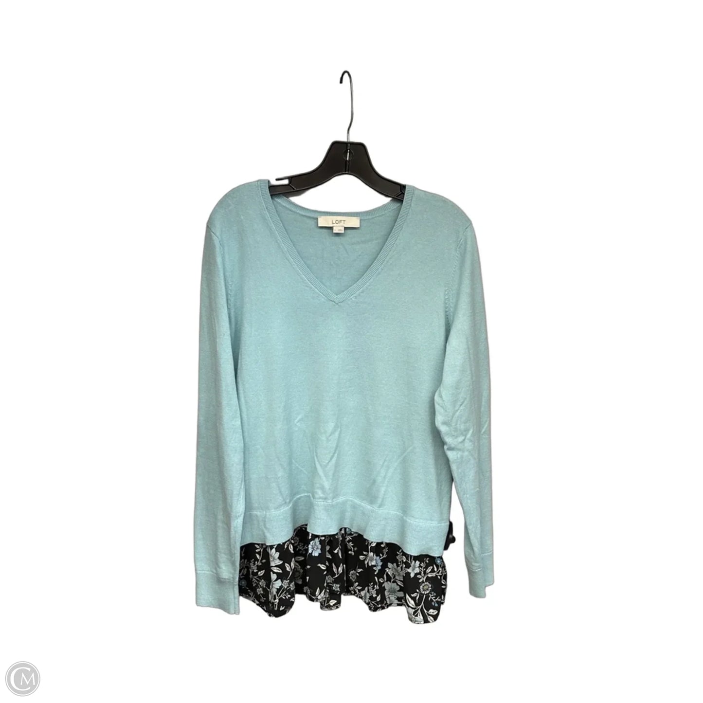 Sweater By Loft In Blue, Size: L