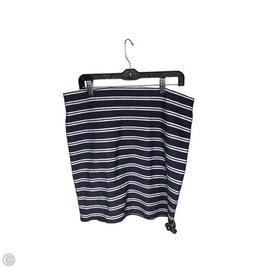 Skirt Mini & Short By Loft In Blue & White, Size: L