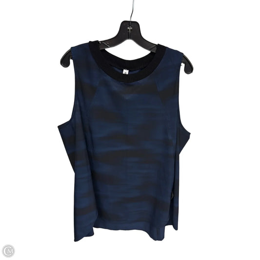 Athletic Tank Top By Athleta In Black & Blue, Size: 2x