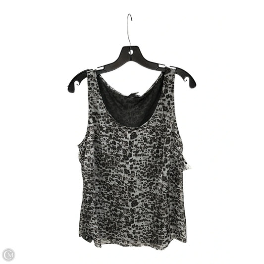 Top Sleeveless By Alberto Makali In Black & Grey, Size: L