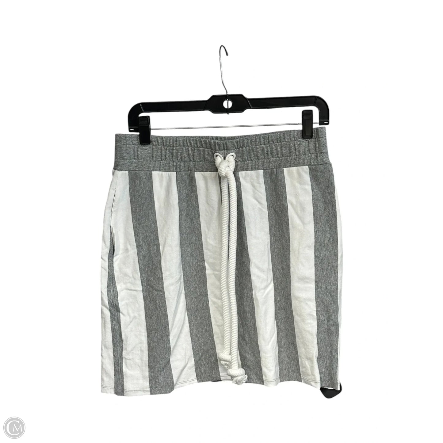 Skirt Mini & Short By Grey Lab In Grey & White, Size: L