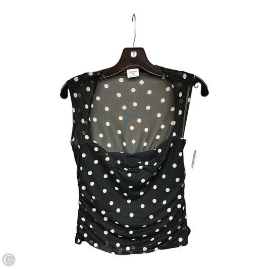 Top Sleeveless By Abercrombie And Fitch In Black & White, Size: M
