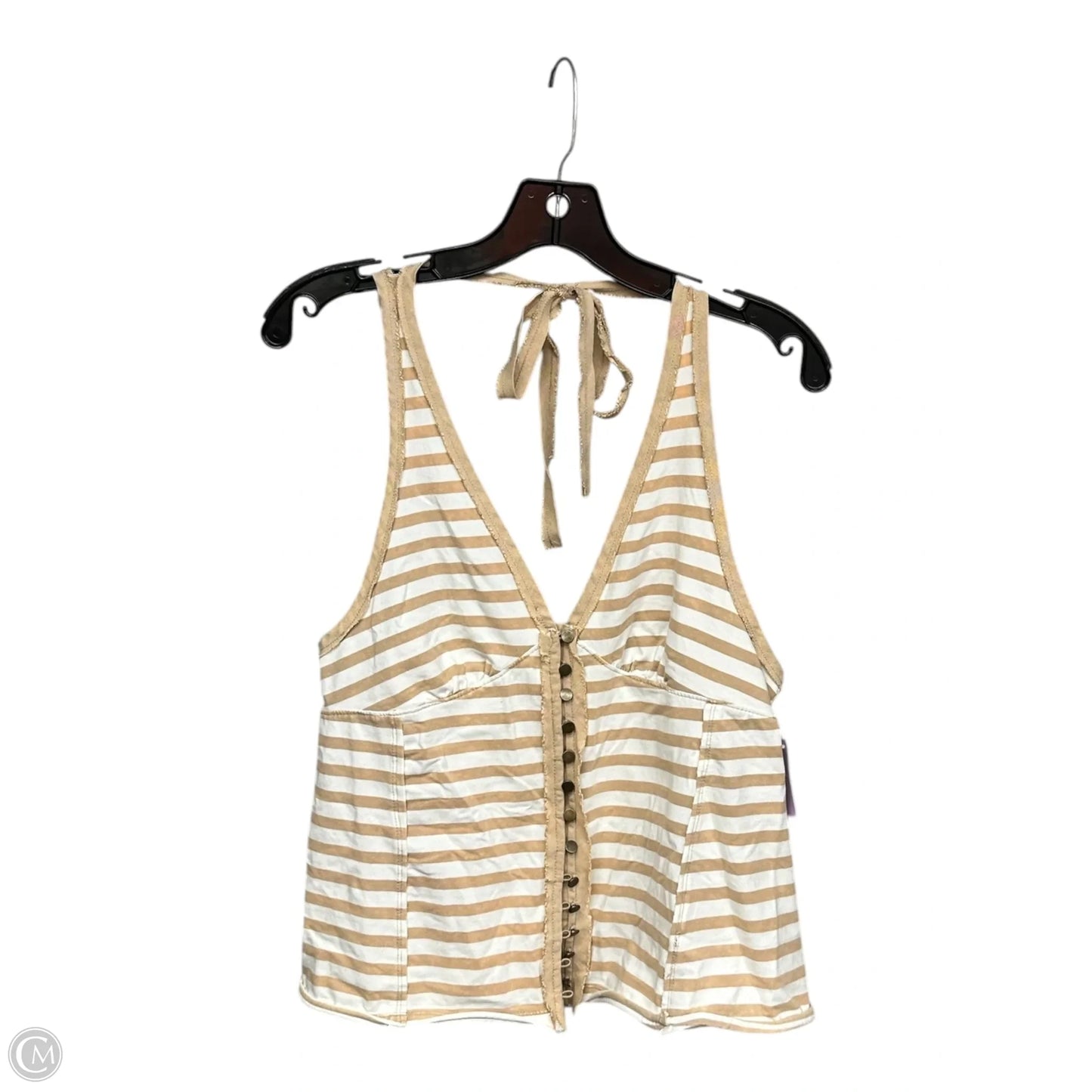 Top Sleeveless By We The Free In Tan & White, Size: M