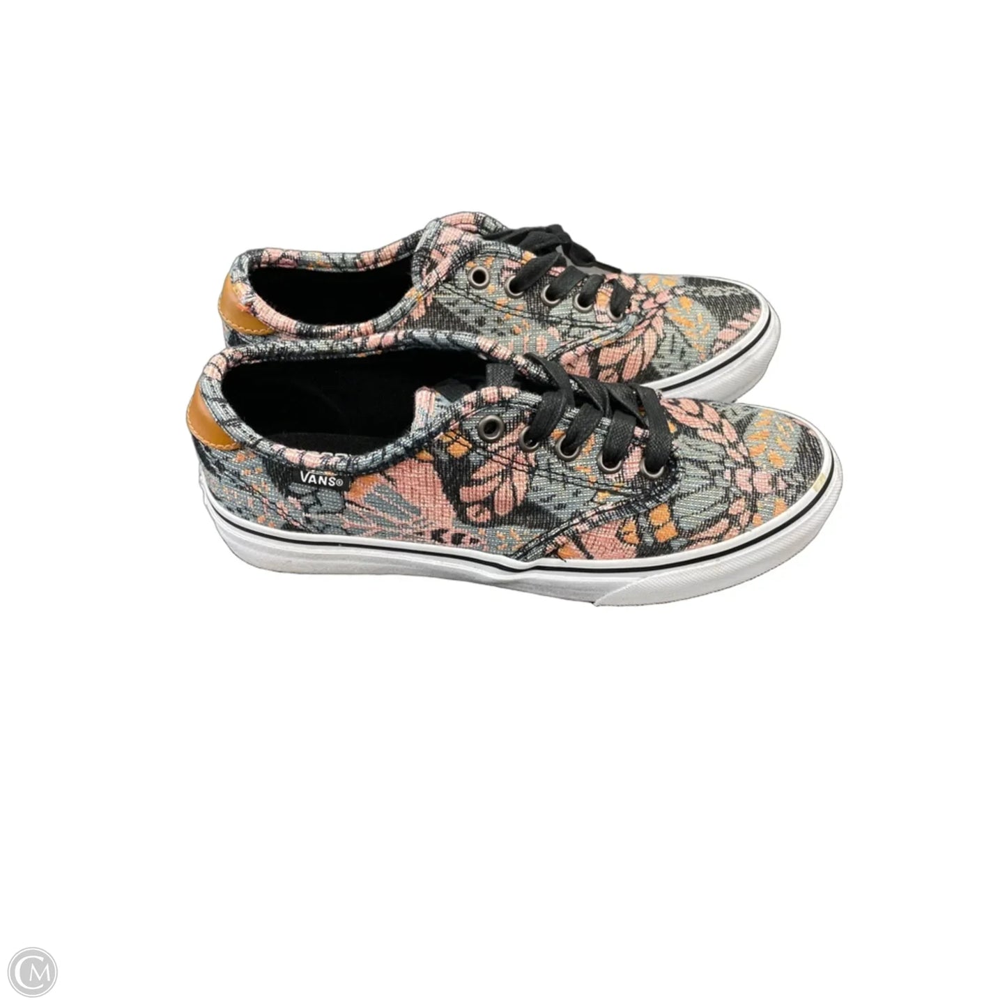 Shoes Sneakers By Vans In Black & Orange, Size: 7