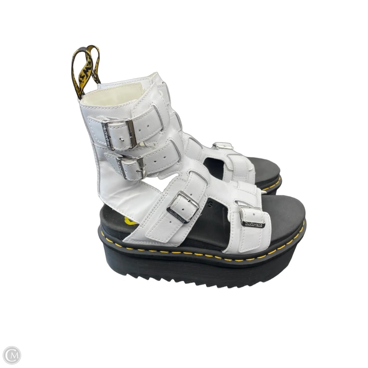 Sandals Heels Platform By Dr Martens In White, Size: 5