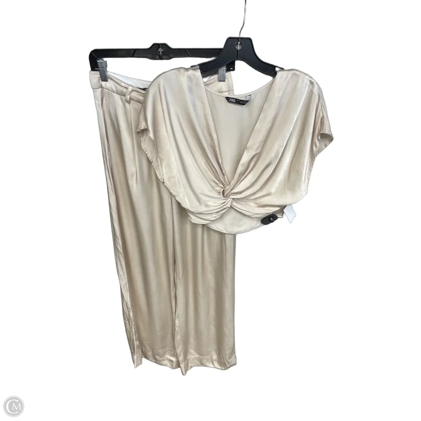 Pants Set 2pc By Zara In Cream, Size: M