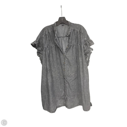 Dress Casual Short By Shein In Black Denim, Size: M