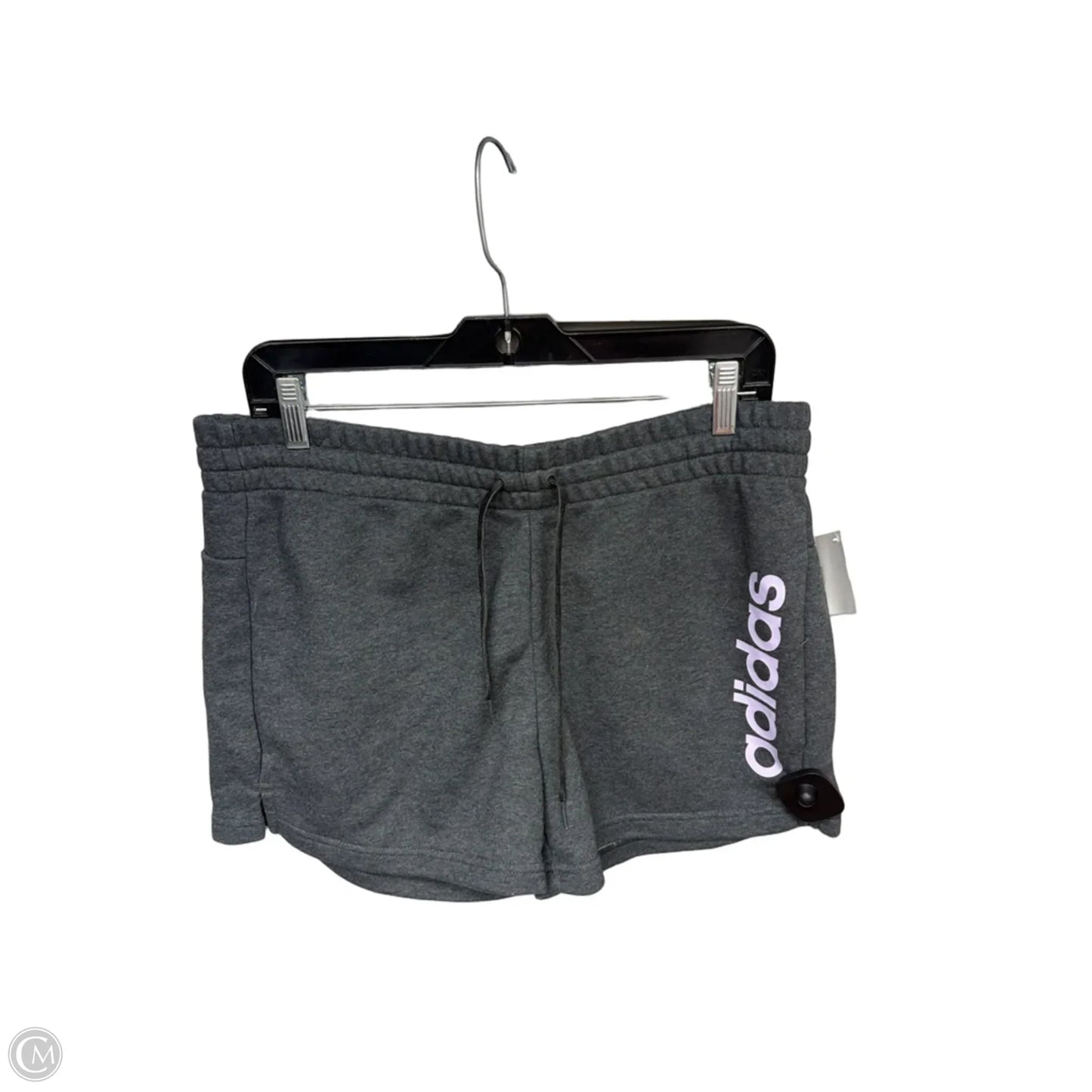 Athletic Shorts By Adidas In Grey & Purple, Size: L