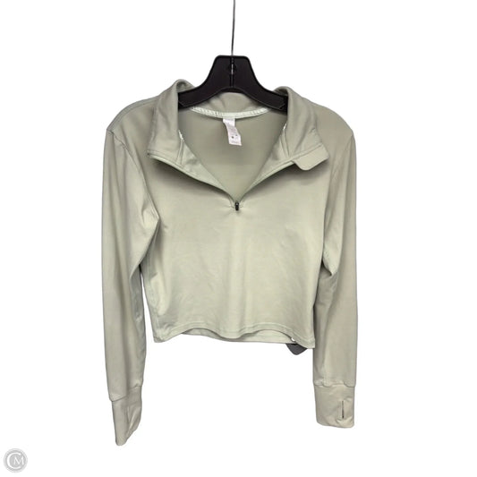 Athletic Top Long Sleeve Collar By Clothes Mentor In Green, Size: L