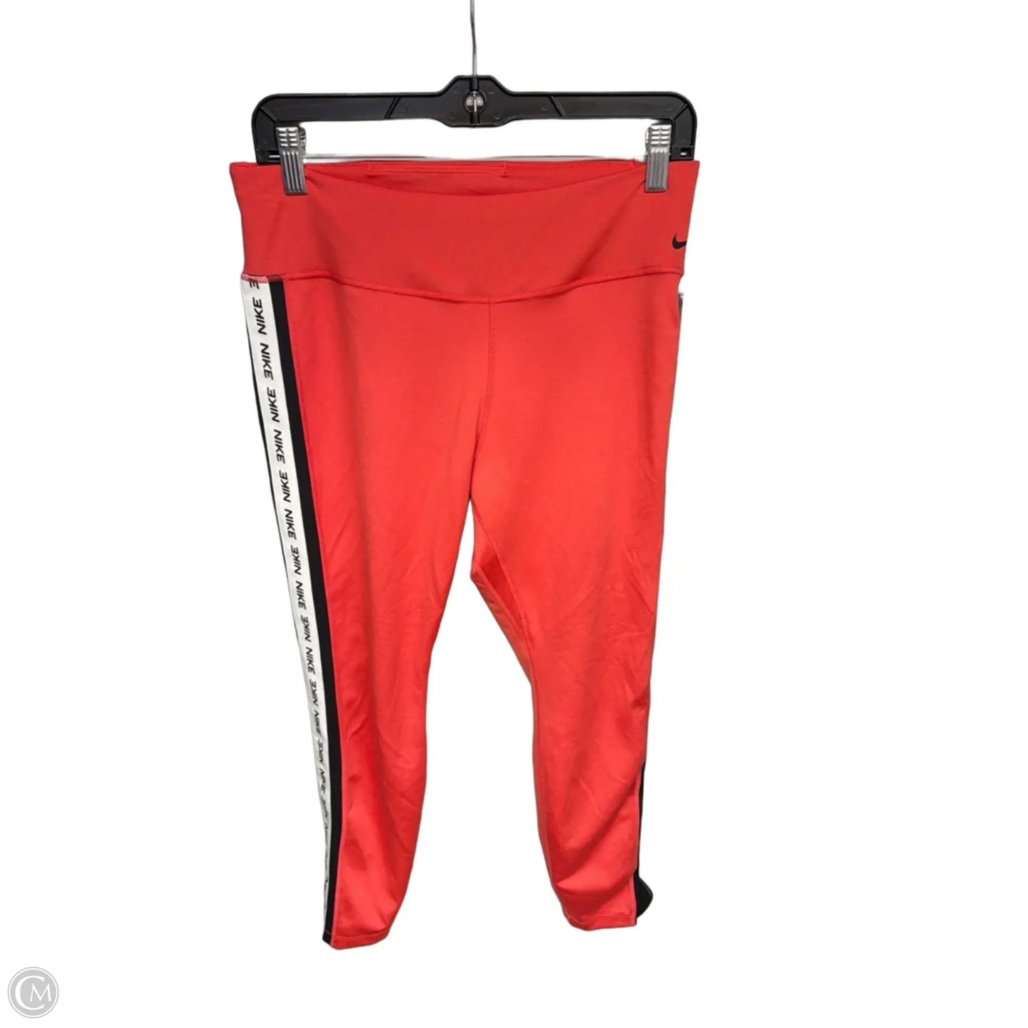 Athletic Leggings By Nike Apparel In Orange, Size: L