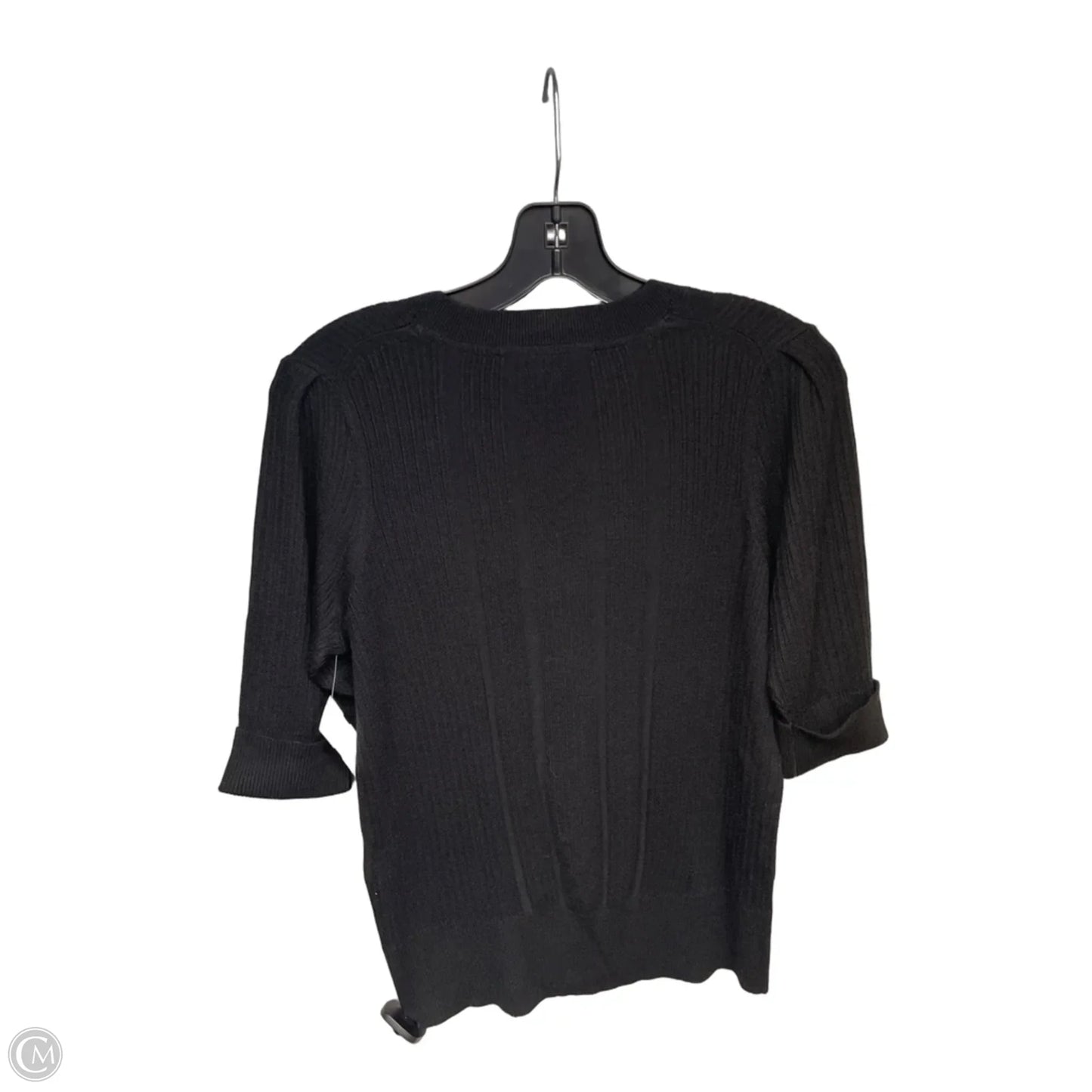 Top Short Sleeve By White House Black Market In Black, Size: M