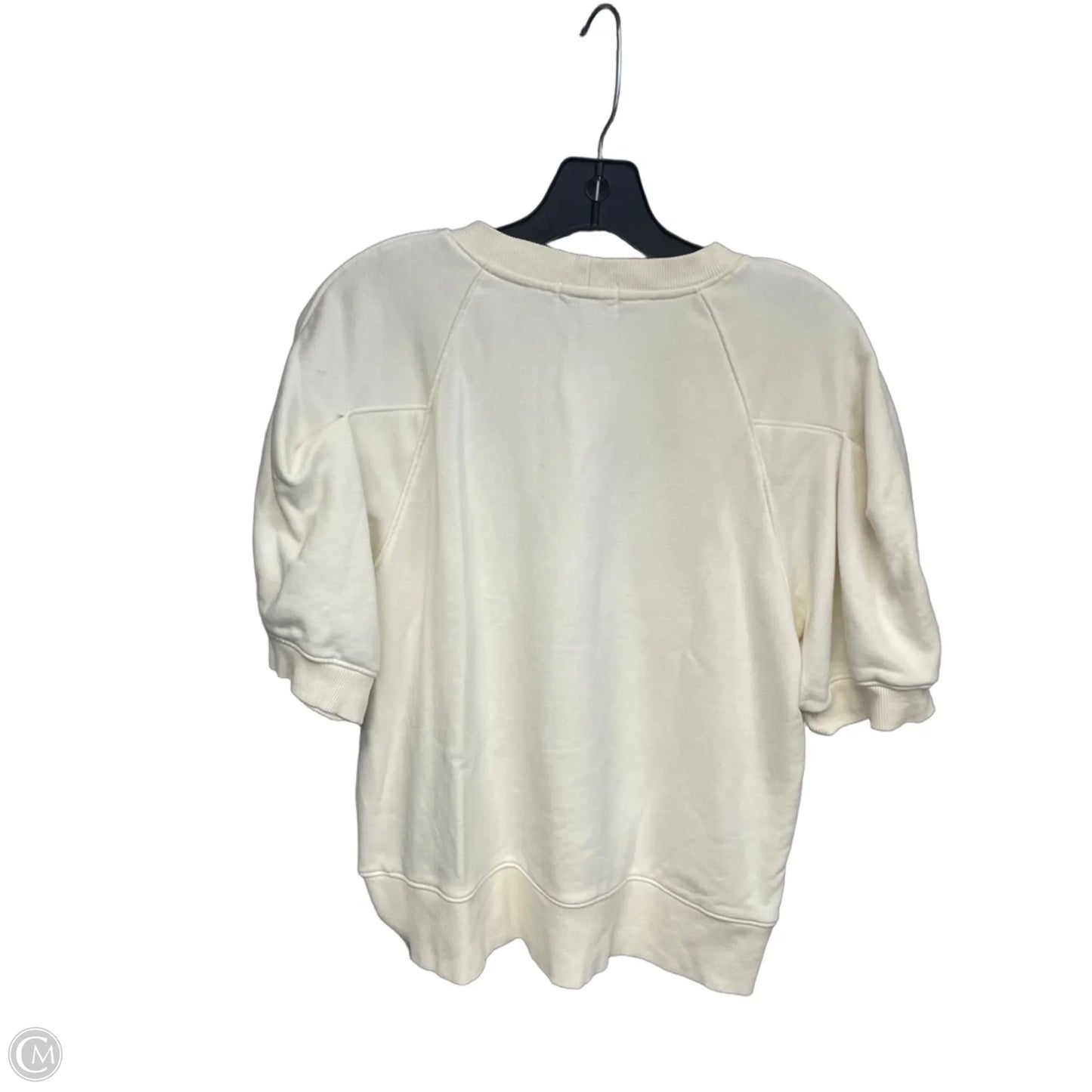 Top Short Sleeve By Evereve In Cream, Size: L