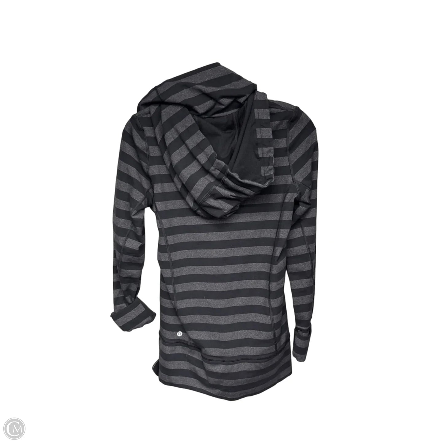 Athletic Jacket By Lululemon In Striped Pattern, Size: 6