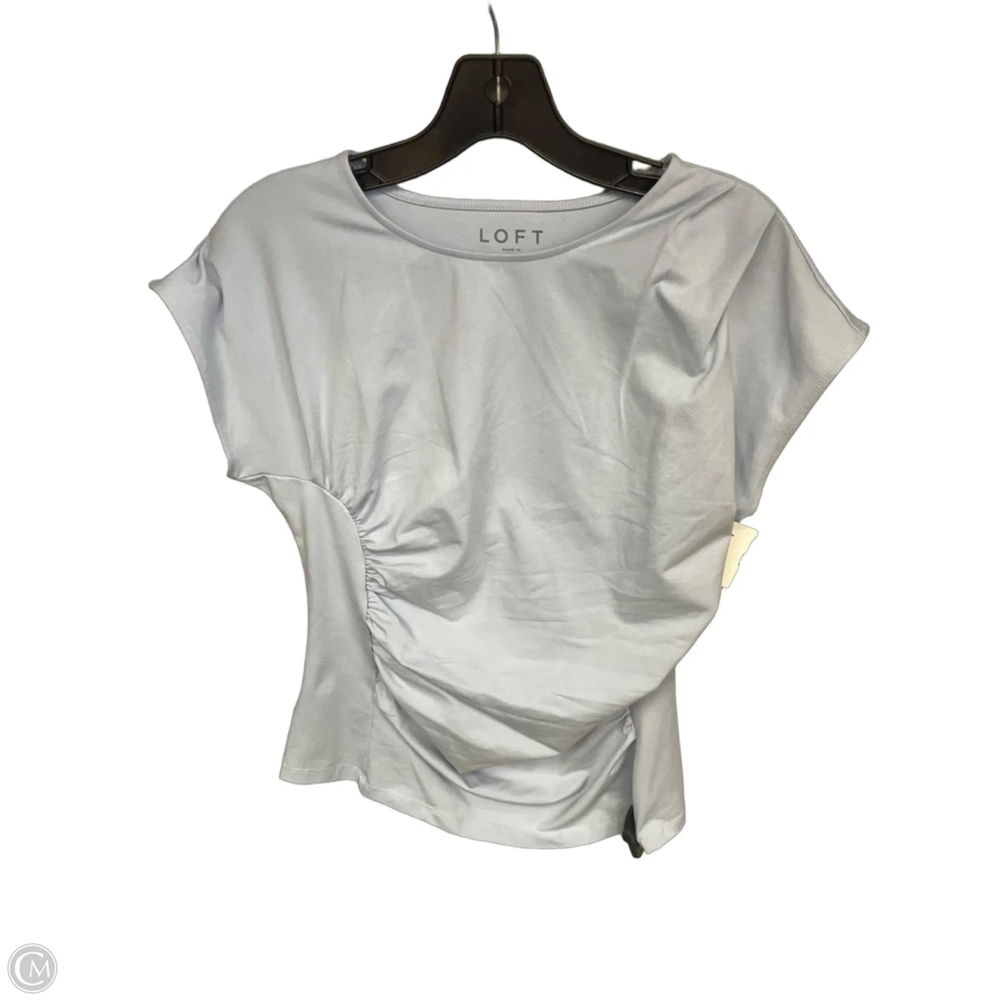 Top Short Sleeve Basic By Loft In Blue, Size: M