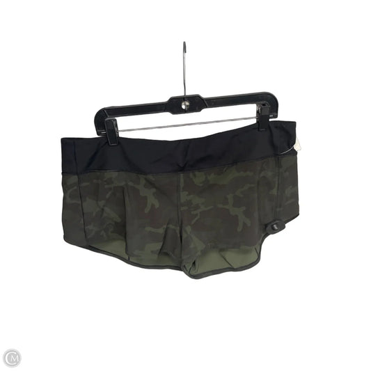 Athletic Shorts By Lululemon In Camouflage Print, Size: 14
