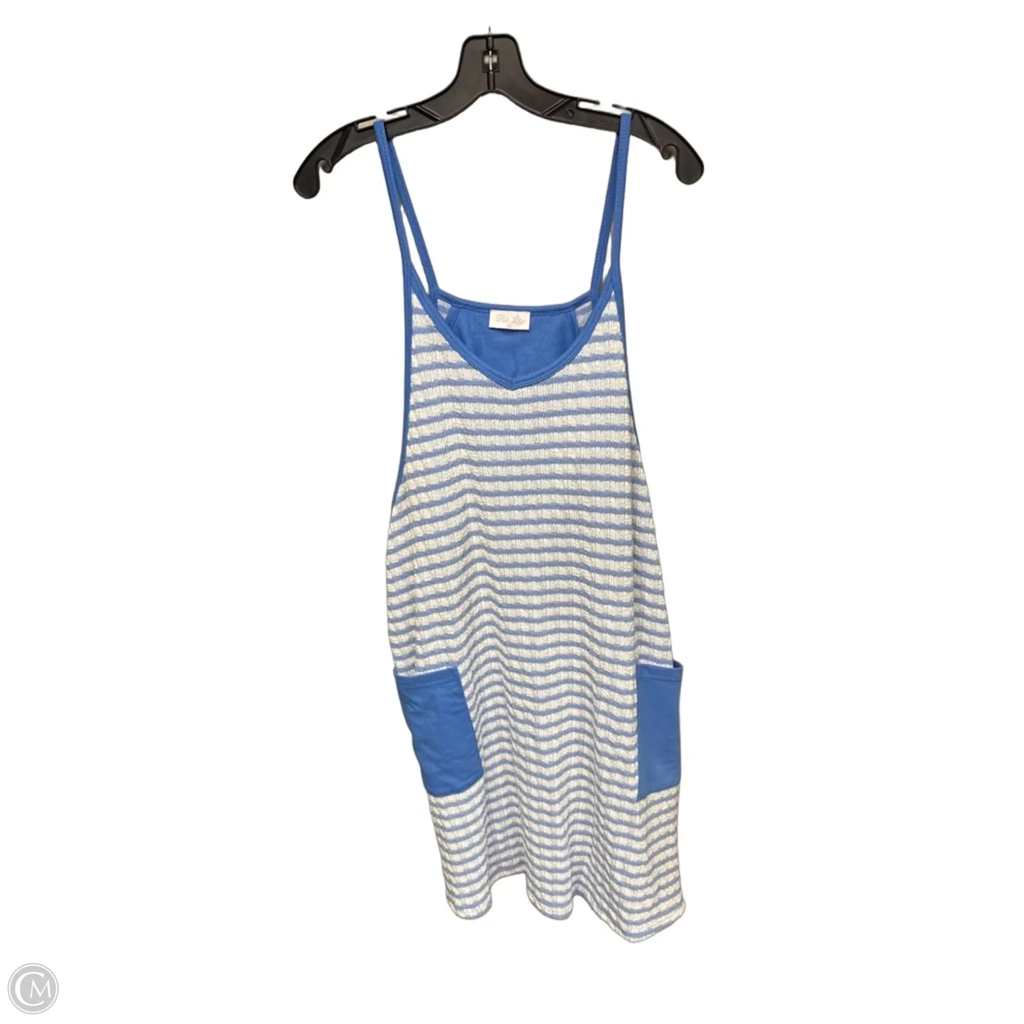 Dress Casual Short By Pink Lily In Blue & White, Size: Xl