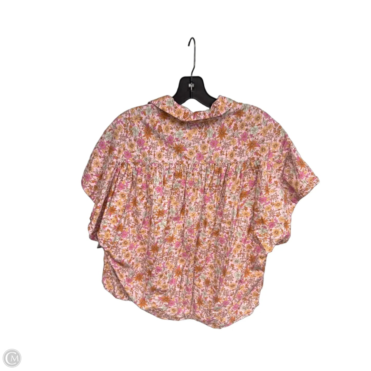 Top Short Sleeve By Free People In Floral Print, Size: S