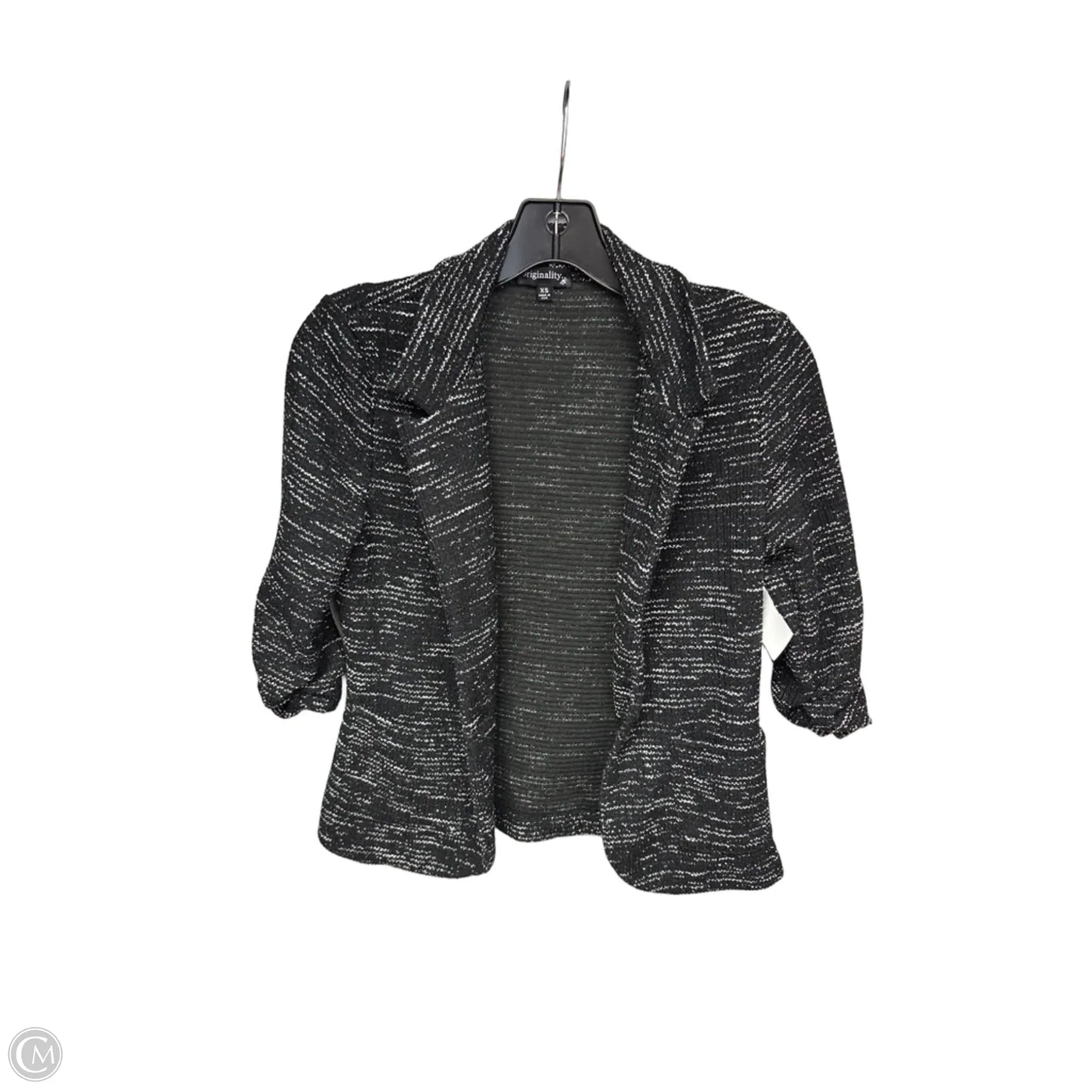 Blazer By Originality In Black & White, Size: Xs