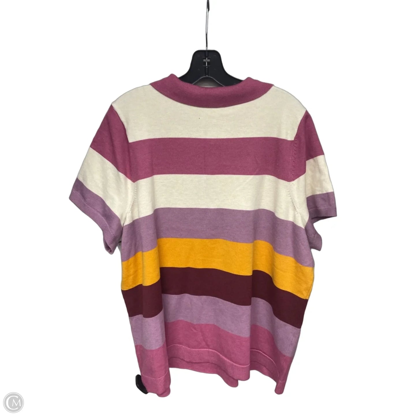 Top Short Sleeve By Lane Bryant In Striped Pattern, Size: 3x