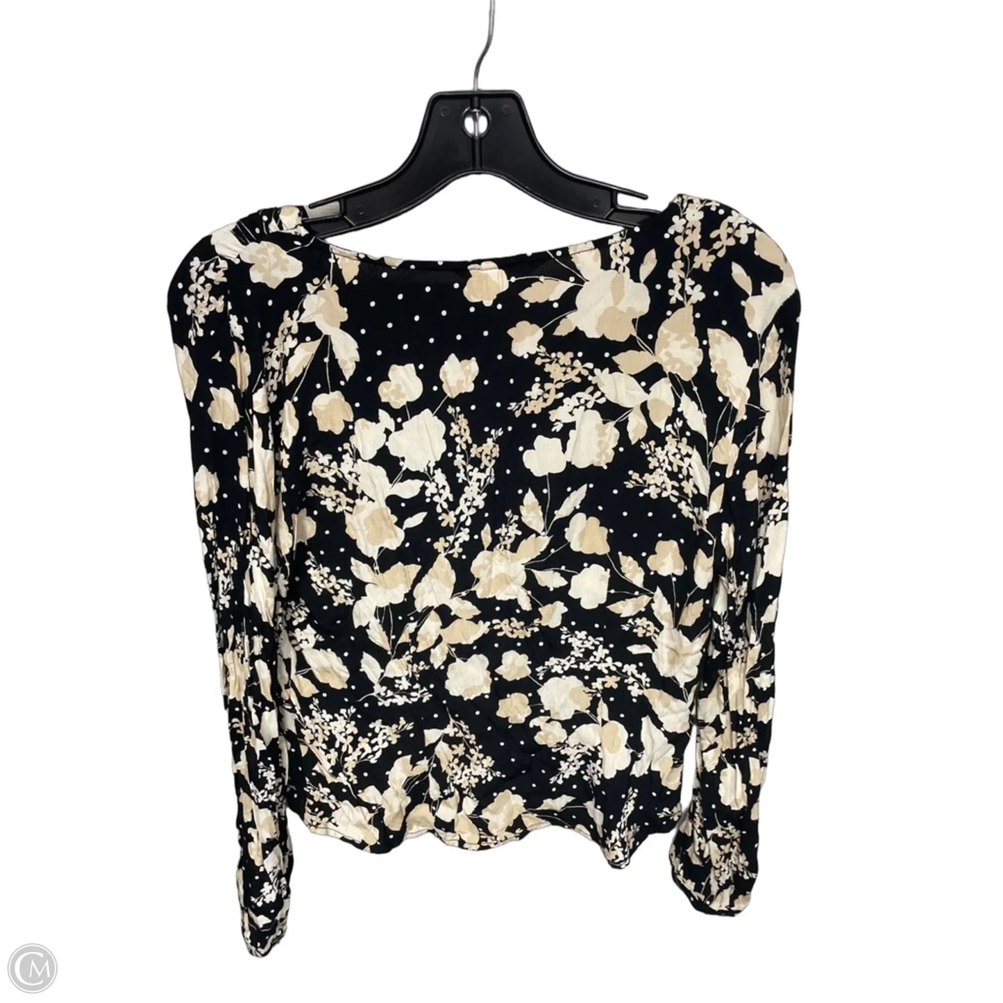 Top Long Sleeve By H&m In Black & Cream, Size: 6
