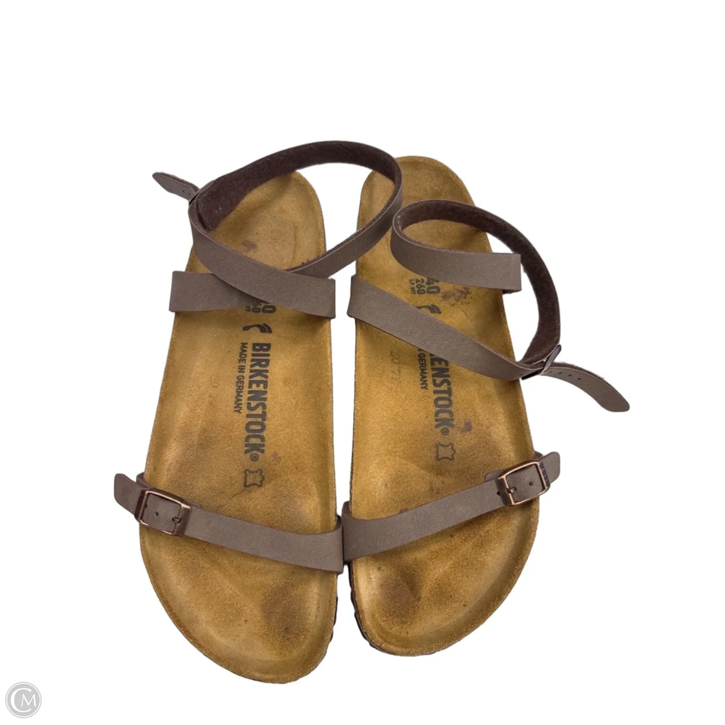 Sandals Flats By Birkenstock In Brown, Size: 9