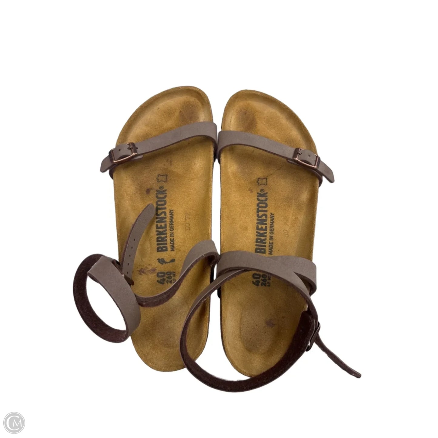 Sandals Flats By Birkenstock In Brown, Size: 9