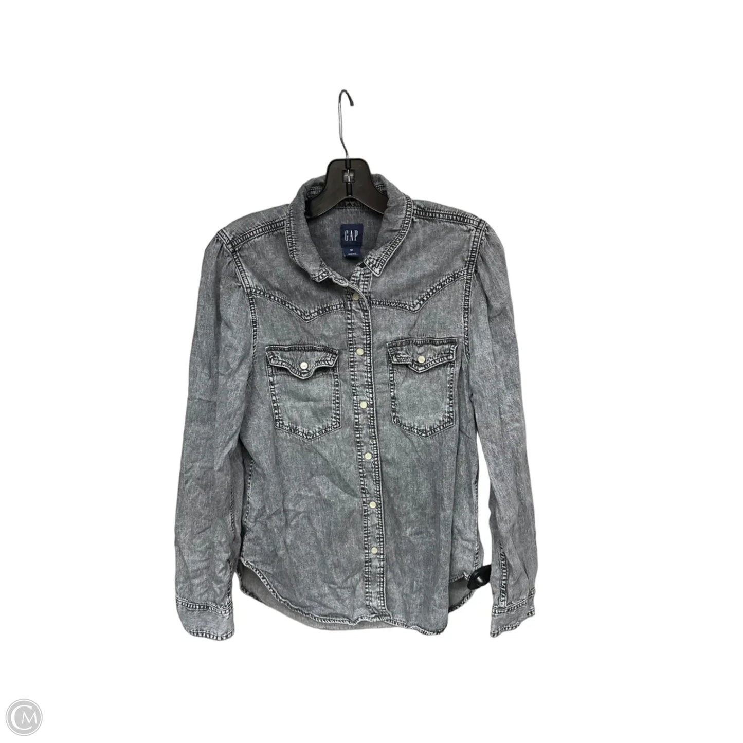 Top Long Sleeve By Gap In Grey, Size: M