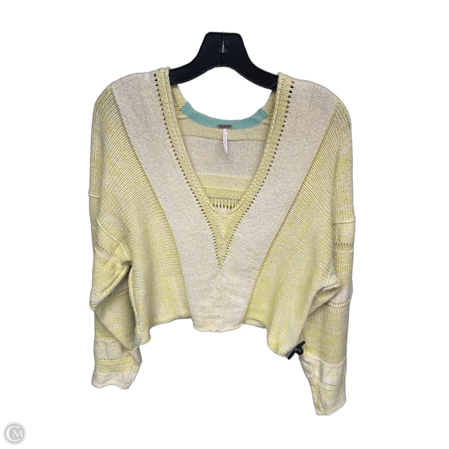 Sweater By Free People In Yellow, Size: Xs