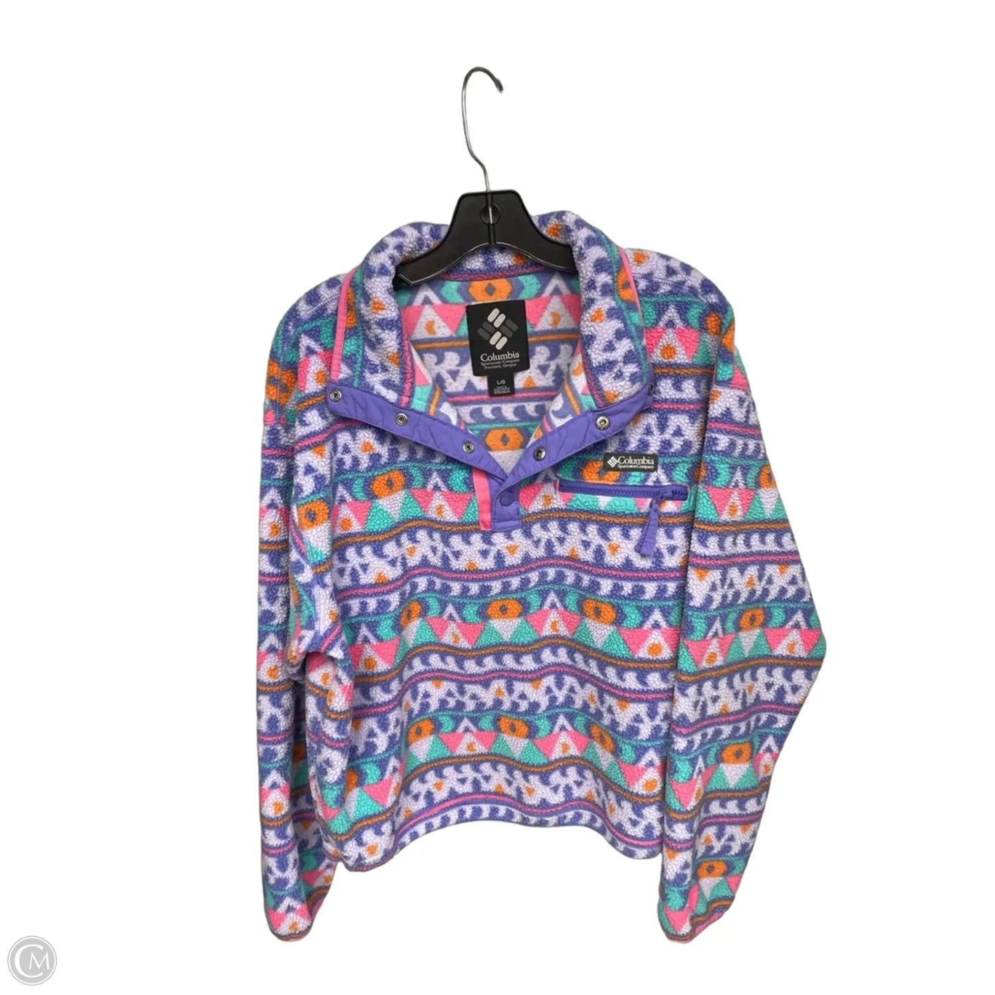 Athletic Fleece By Columbia In Orange & Purple, Size: L
