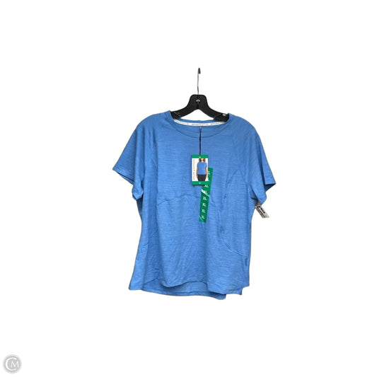 Athletic Top Short Sleeve By Spyder In Blue, Size: Xl