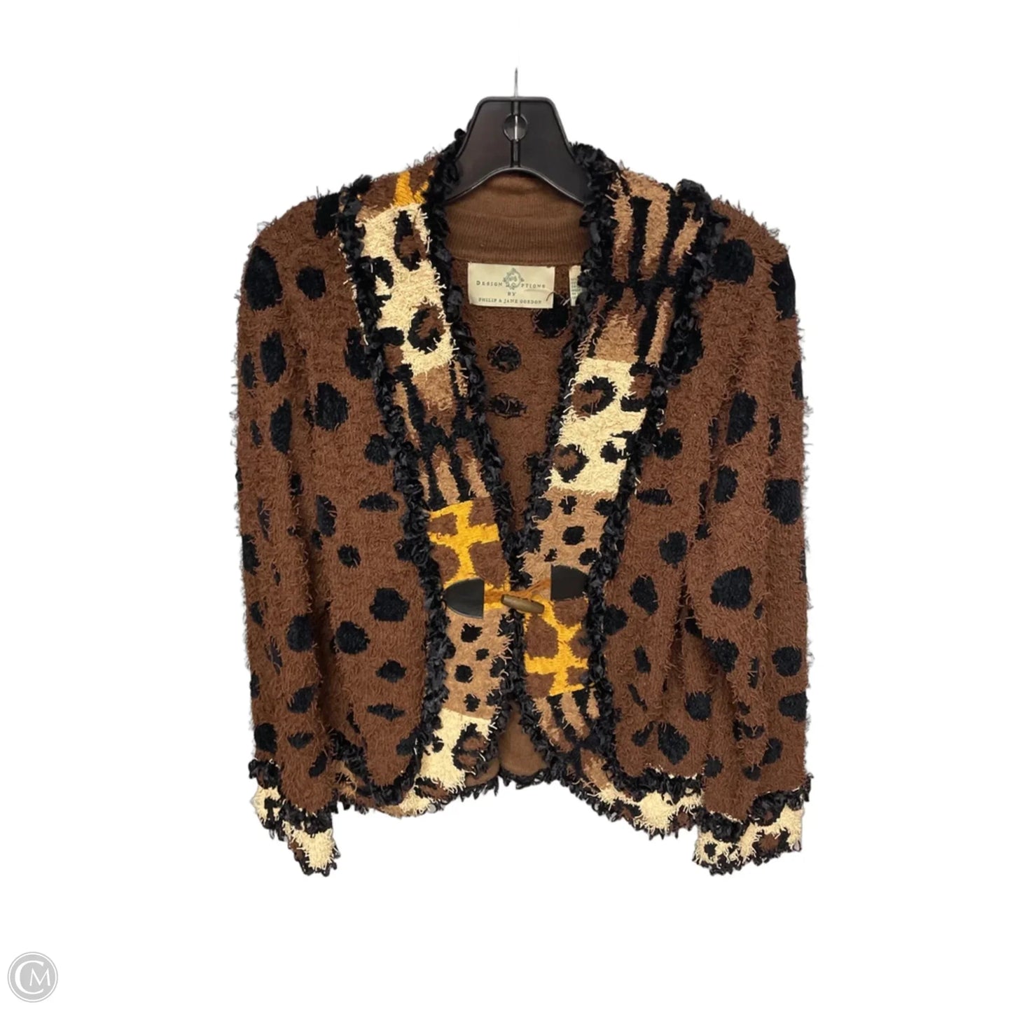 Cardigan By Clothes Mentor In Animal Print, Size: Xl