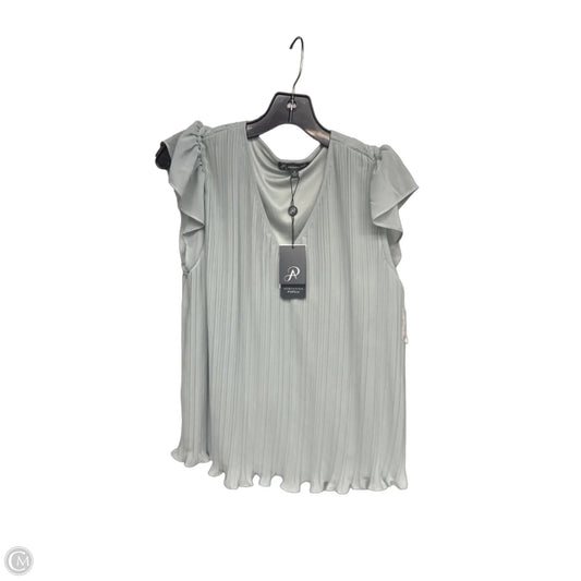 Top Short Sleeve By Adrianna Papell In Green, Size: M