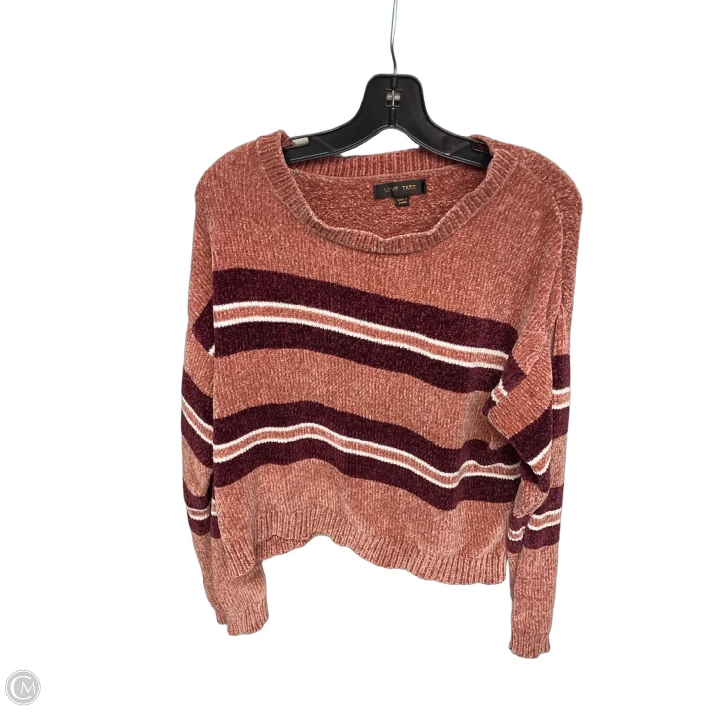 Sweater By Love Tree In Orange & Red, Size: L