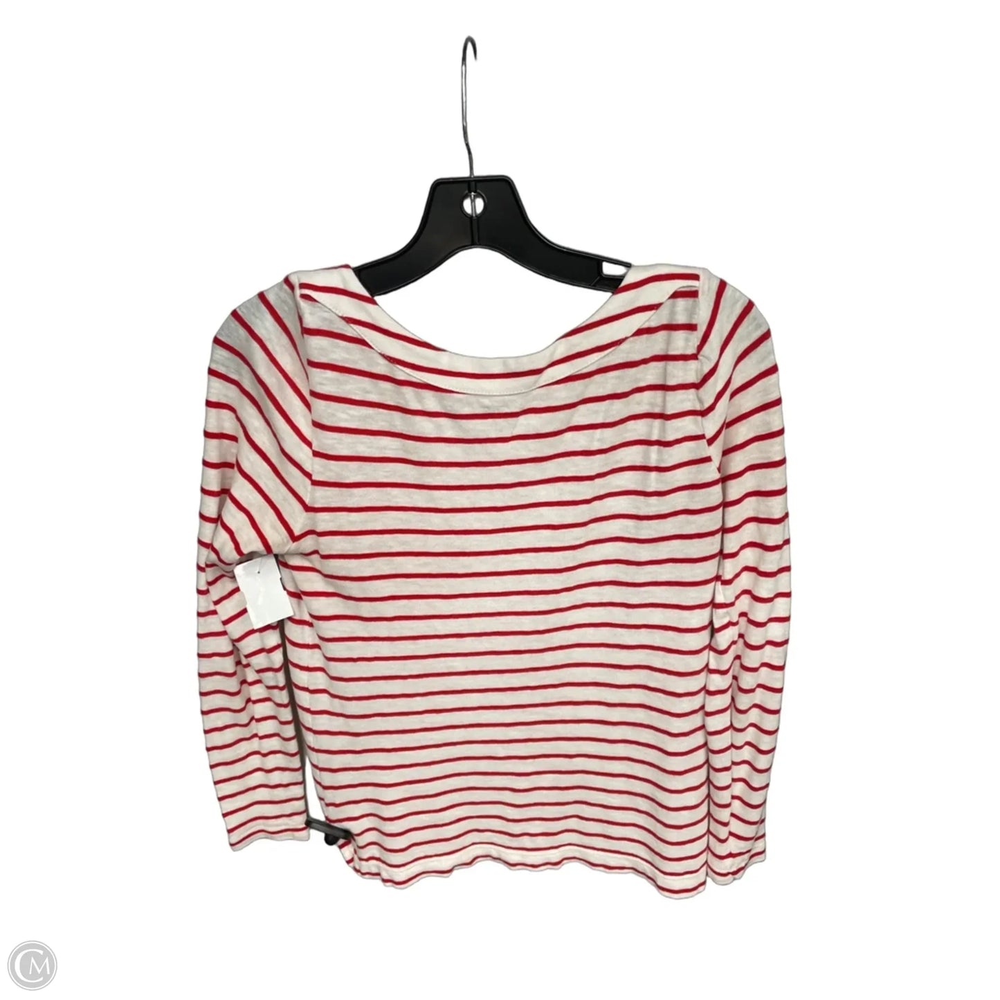Top Long Sleeve By Loft In Red & White, Size: Xsp
