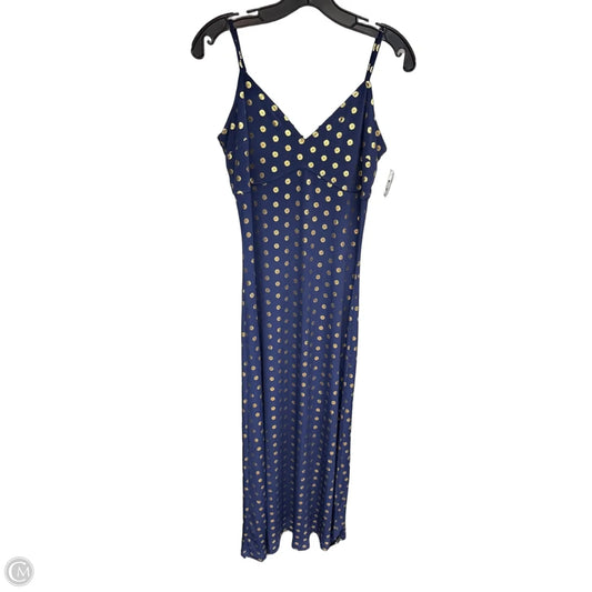 Dress Casual Maxi By Michael By Michael Kors In Blue & Gold, Size: M