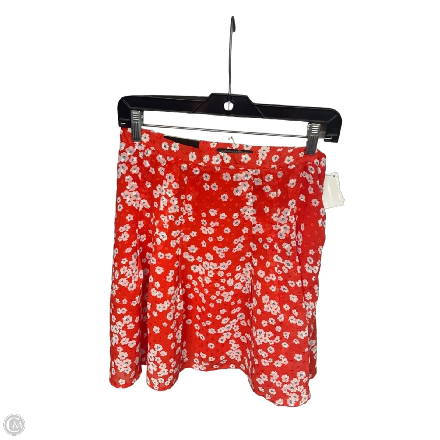 Skirt Mini & Short By Banana Republic In Orange & White, Size: 4