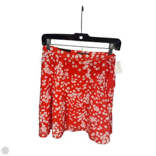 Skirt Mini & Short By Banana Republic In Orange & White, Size: 4