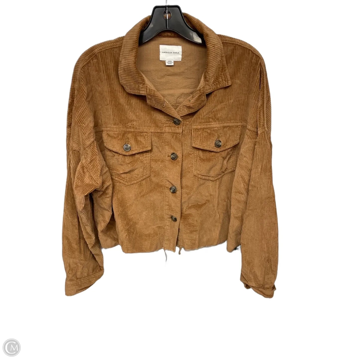 Jacket Shirt By American Eagle In Orange, Size: M
