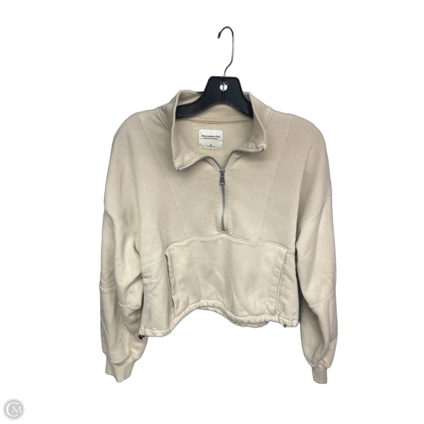 Sweatshirt Collar By Abercrombie And Fitch In Beige, Size: M