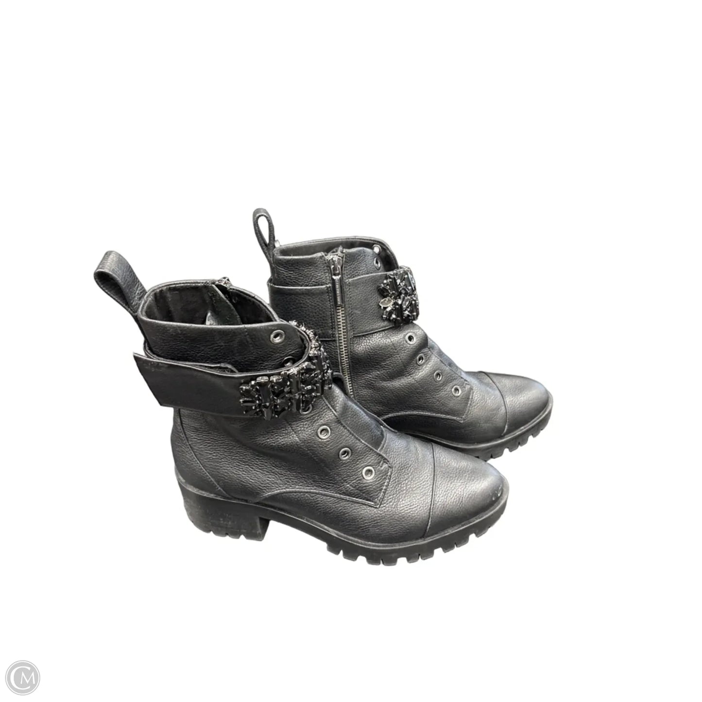 Boots Designer By Karl Lagerfeld In Black, Size: 8
