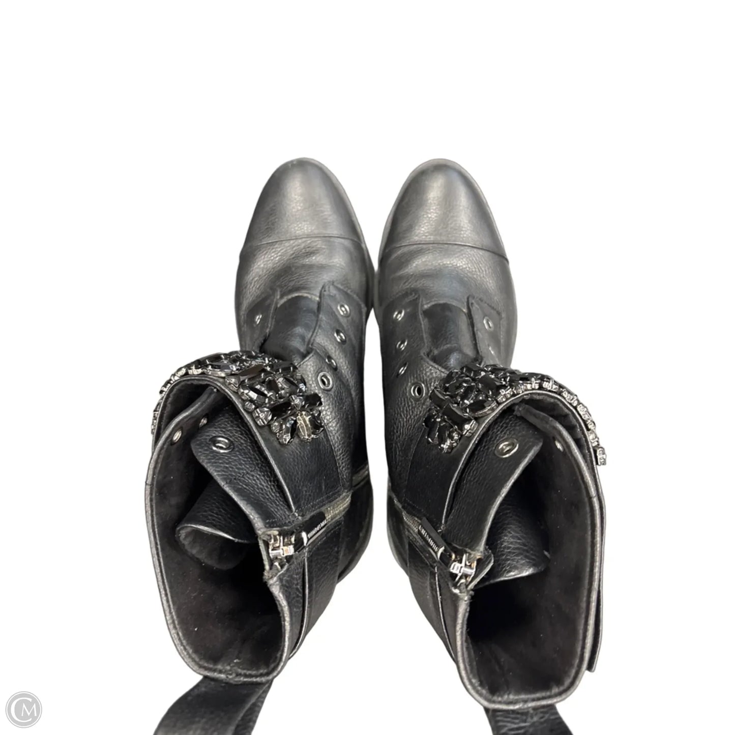 Boots Designer By Karl Lagerfeld In Black, Size: 8